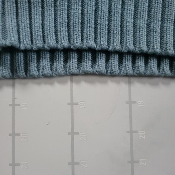 Vintage Modell aus Wien Sweater Size S 40 Blue Wool Austrian Chunky Waffle Knit - Picture 7 of 7